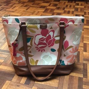 fossil floral tote